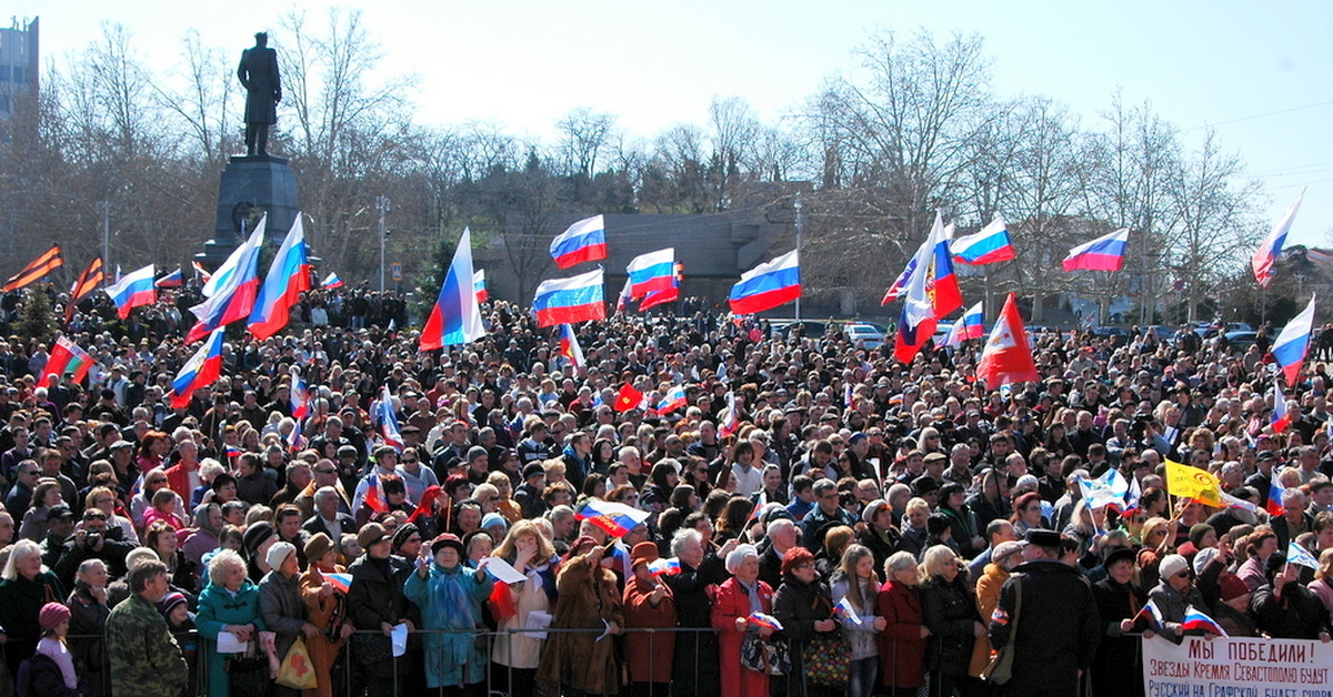 Где 23 февраля состоялся митинг народной воли. Референдум в Севастополе 2014.