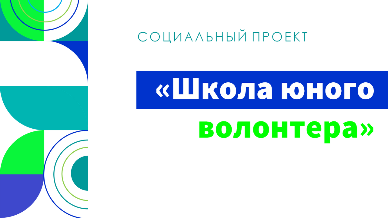 Социальный проект «Школа юного волонтёра»